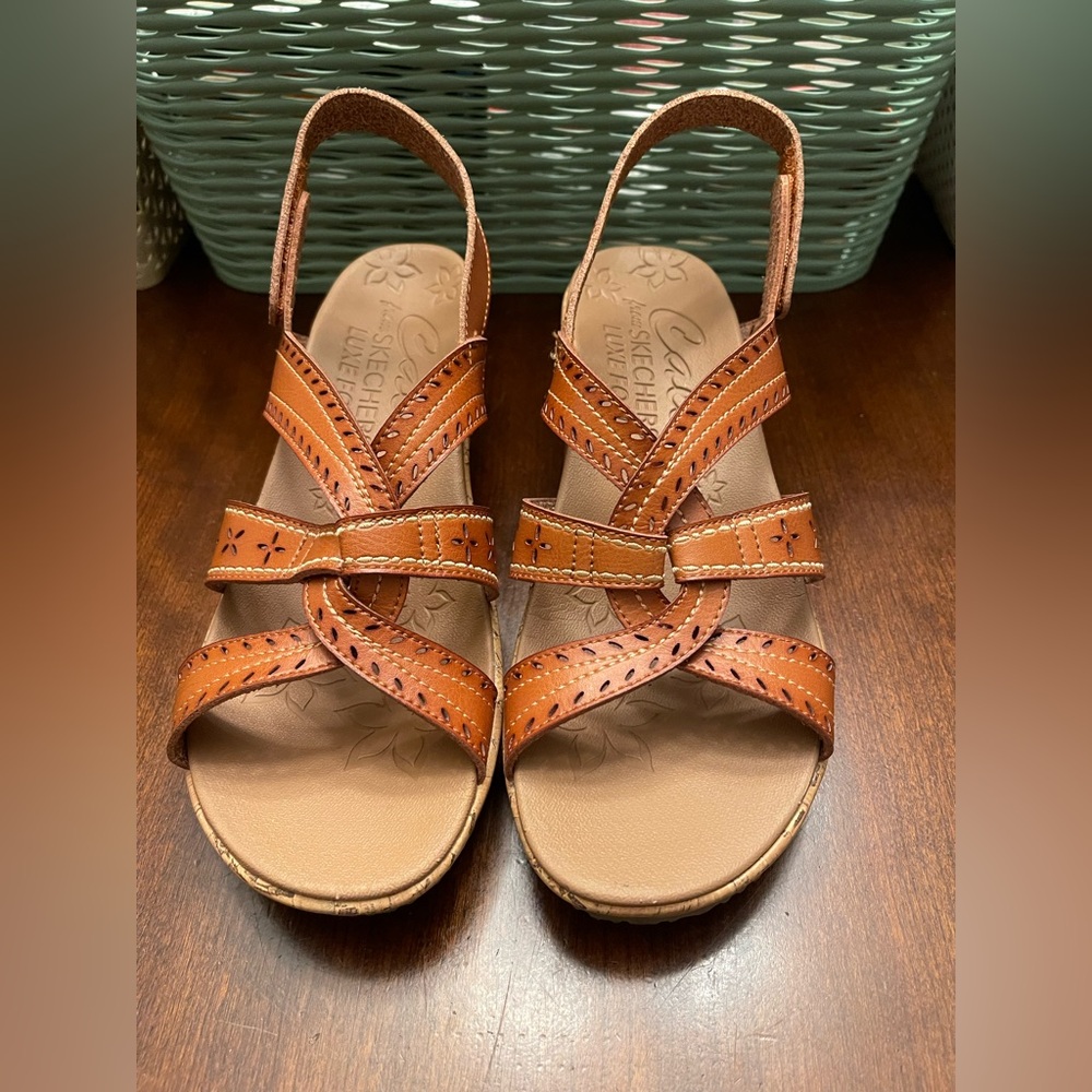 NWOT Skechers Beverlee After Sunrise Wedge Sandals - Picture 2 of 7